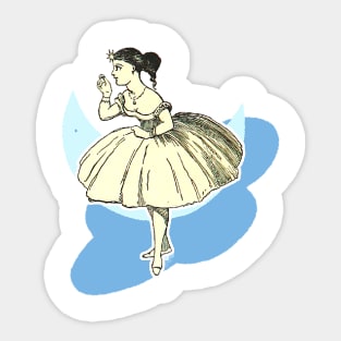 Ballerina in the clouds Sticker